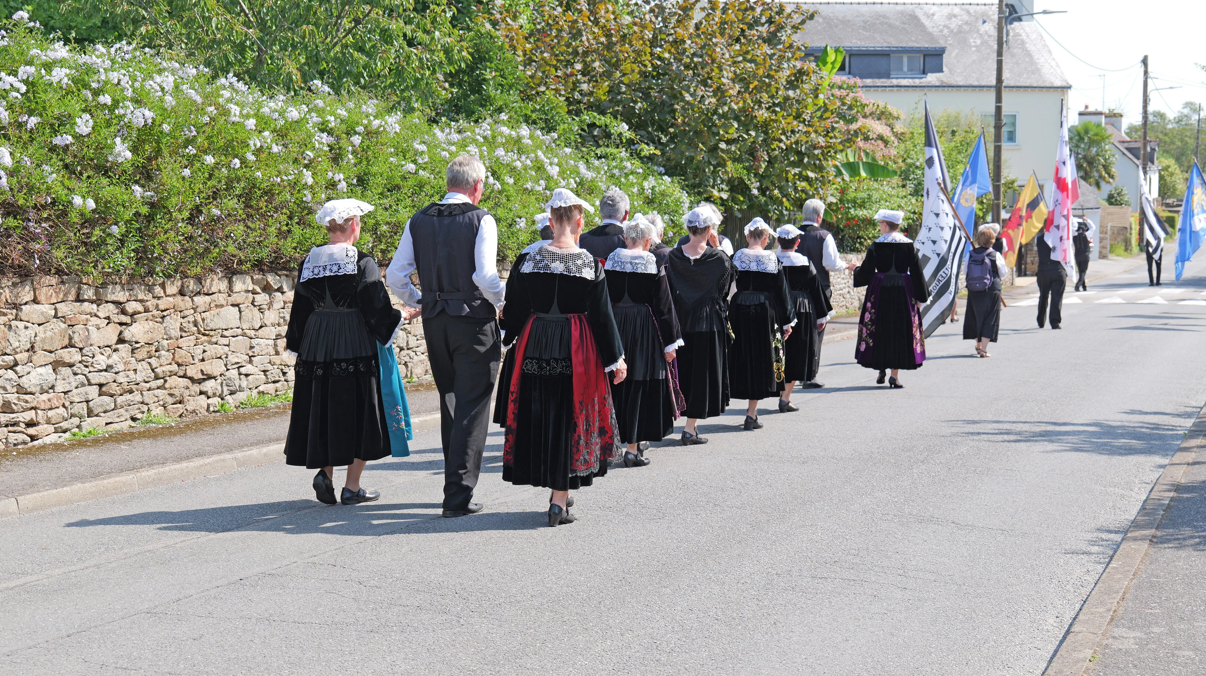 144 fete des battages 3 aout 2025 defile du bagad de baden