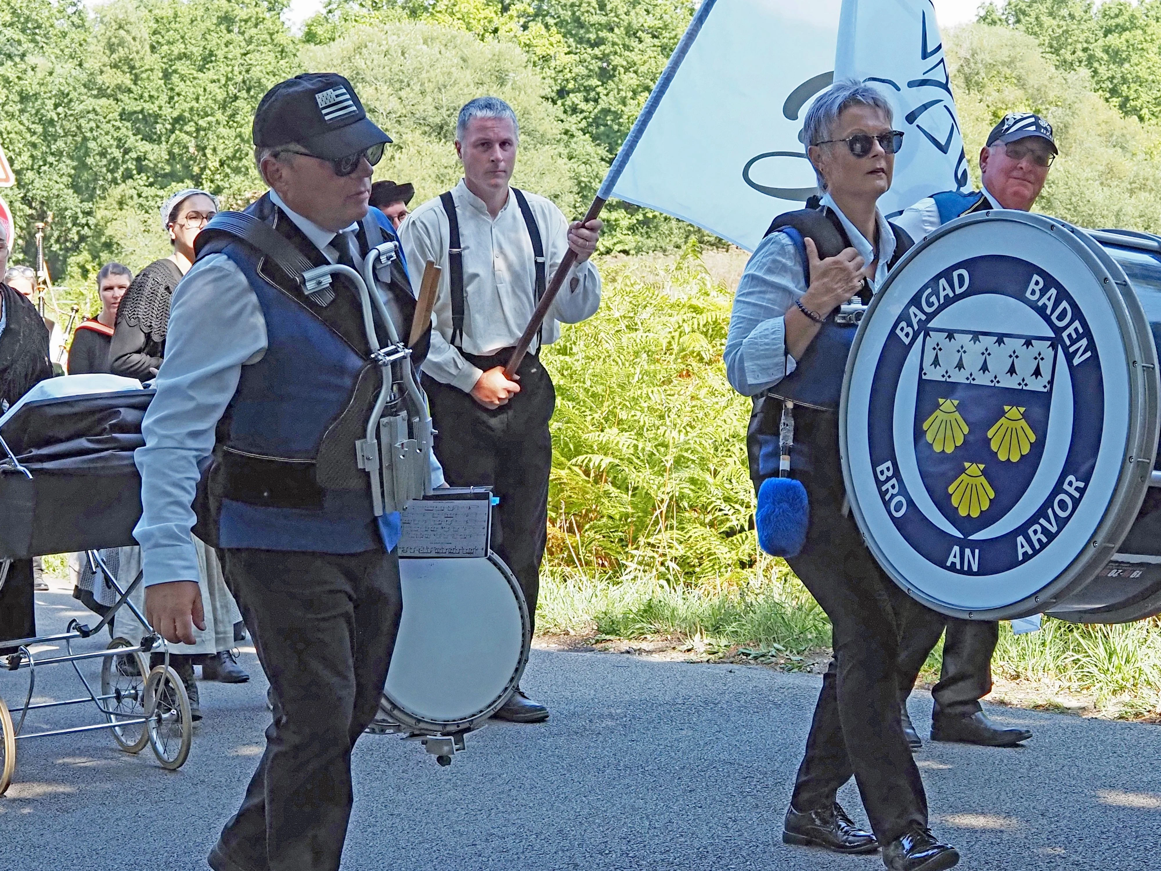 200 fete des battages 3 aout 2025 arrivee du bagad de baden